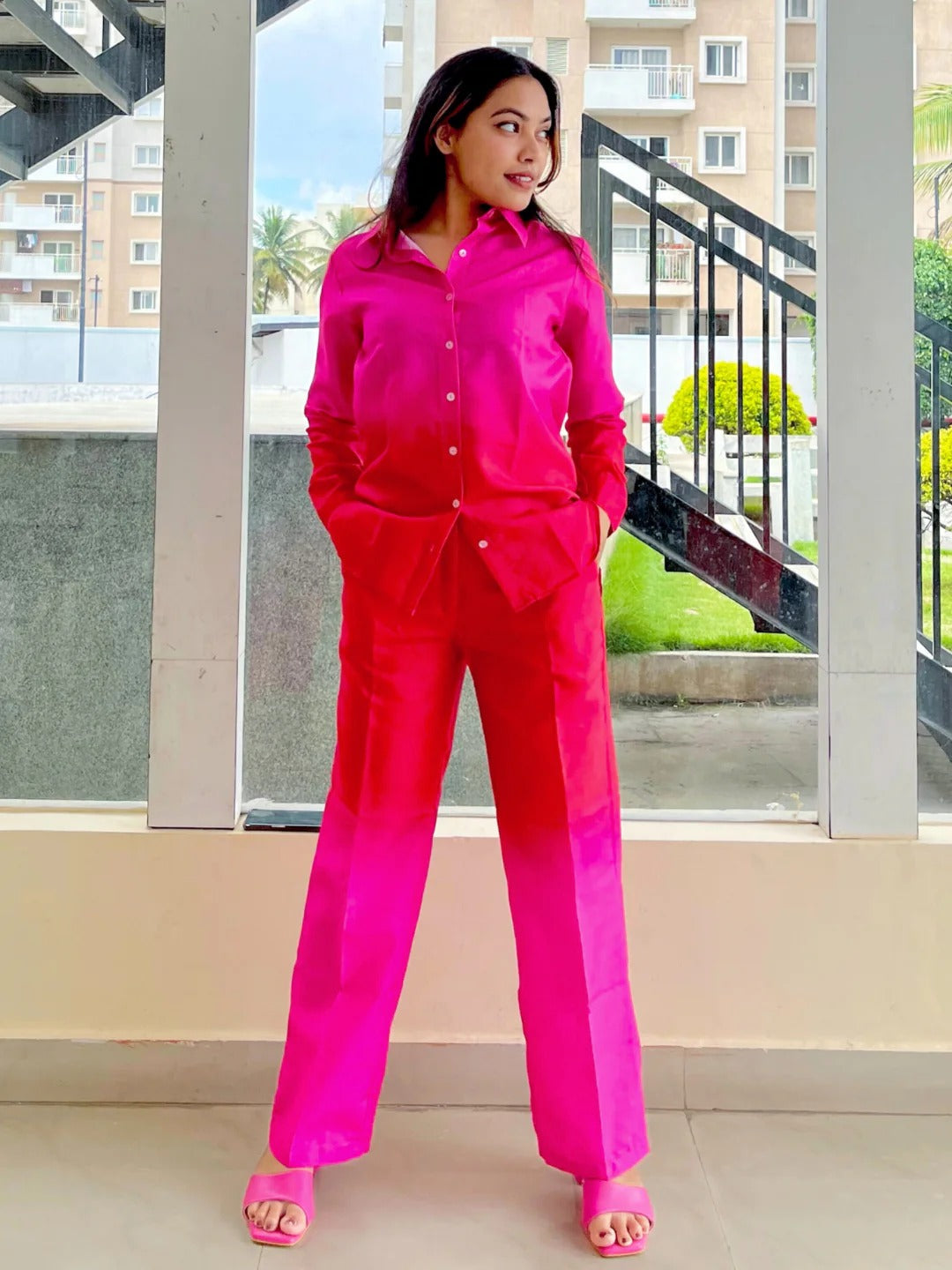 THE ALIA ENSEMBLE – TWO-PIECE SHADED COTTON LINEN SET