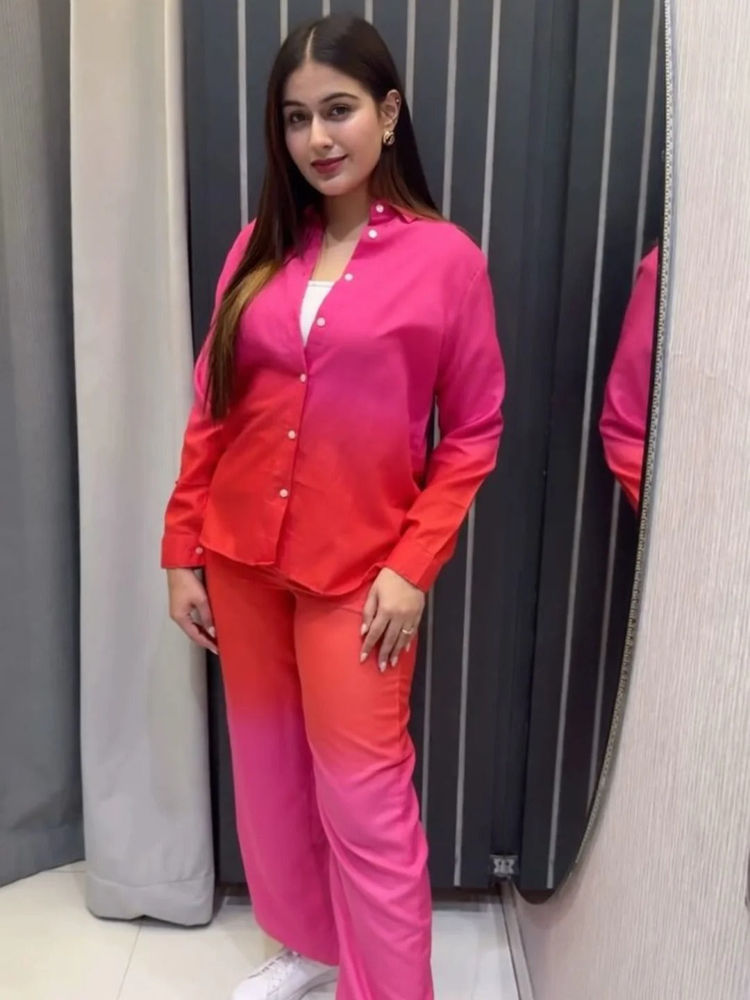 THE ALIA ENSEMBLE – TWO-PIECE SHADED COTTON LINEN SET