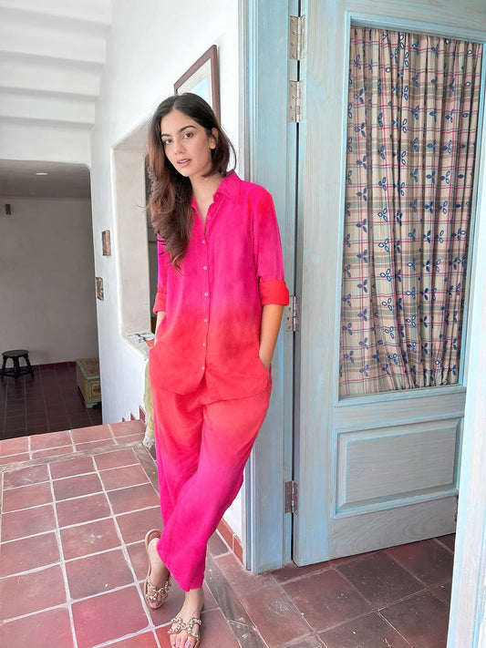 THE ALIA ENSEMBLE – TWO-PIECE SHADED COTTON LINEN SET