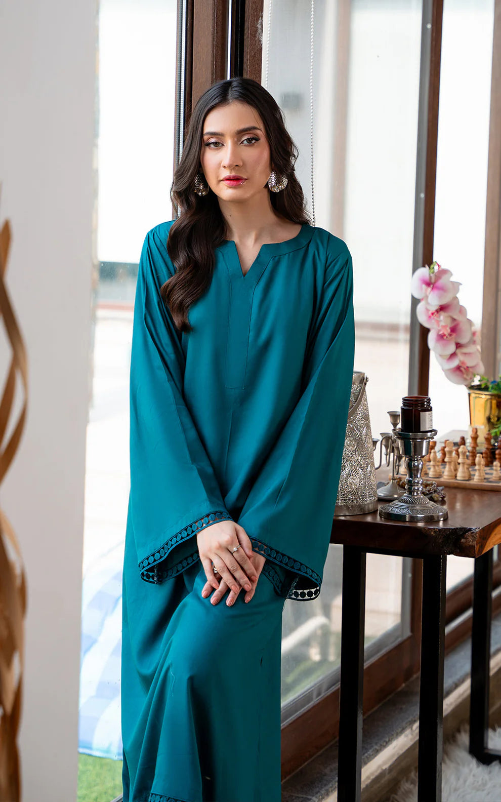 Vastramaniaa Long Kurta & Trousers Set in Soft Rayon Viscose