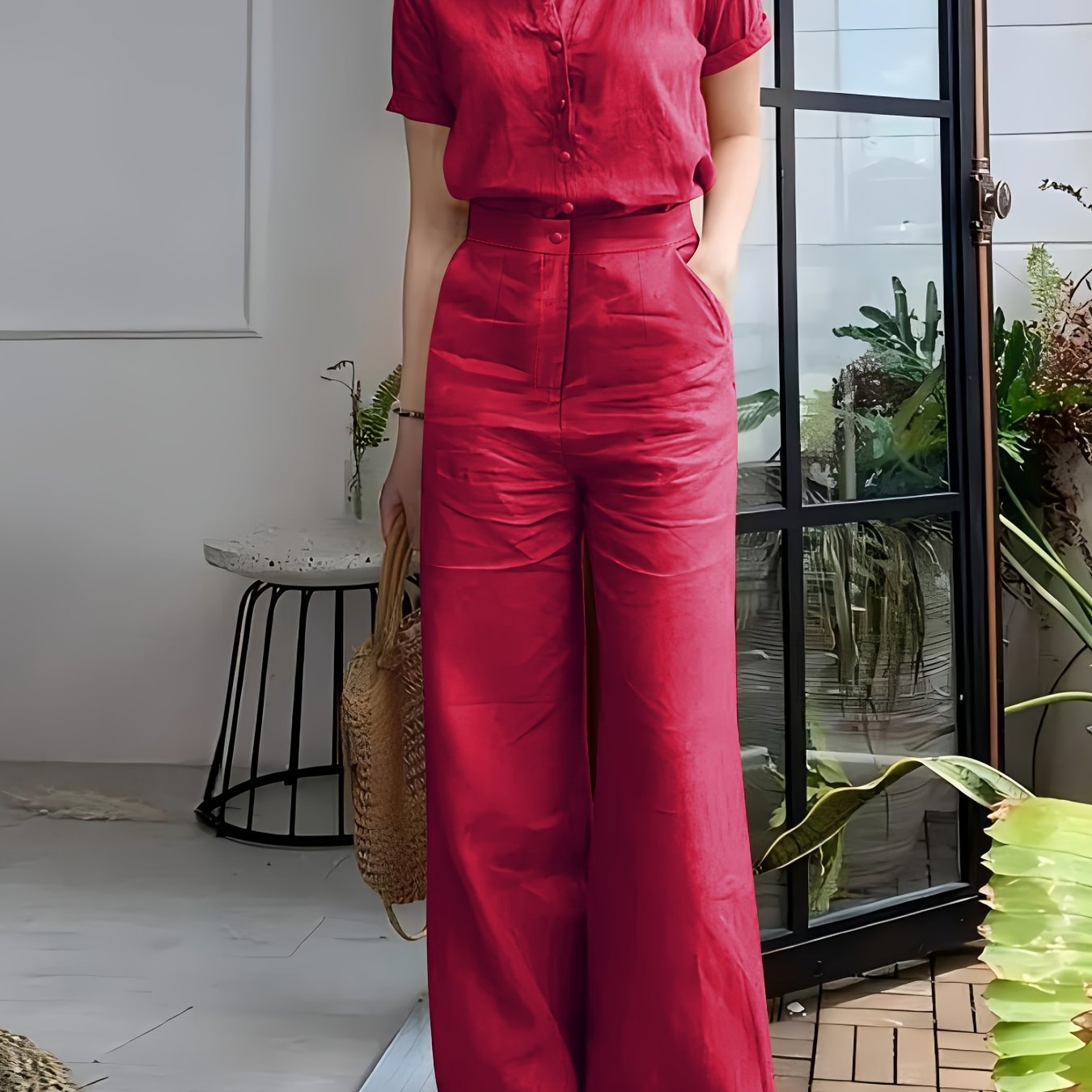 Short Sleeve Top & Pants Set