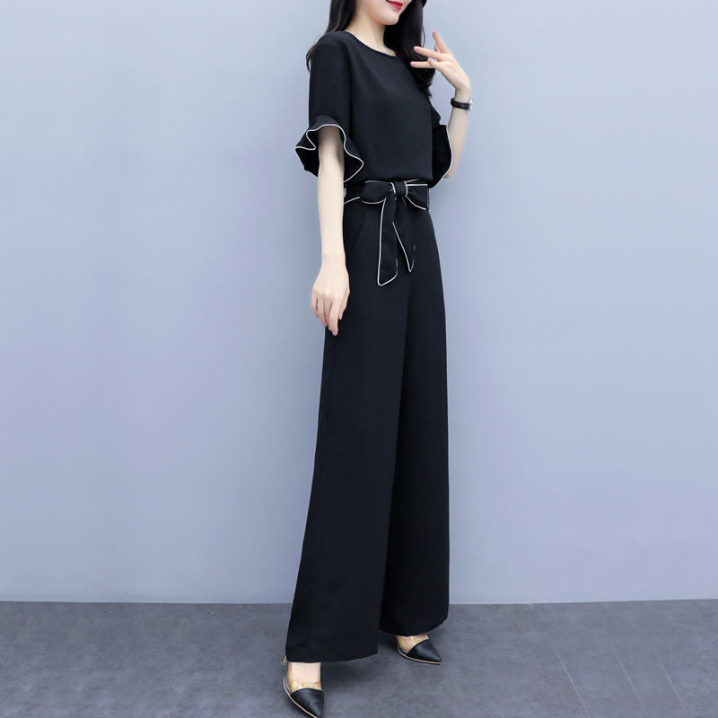 Chic Summer Wideleg Pant Suit