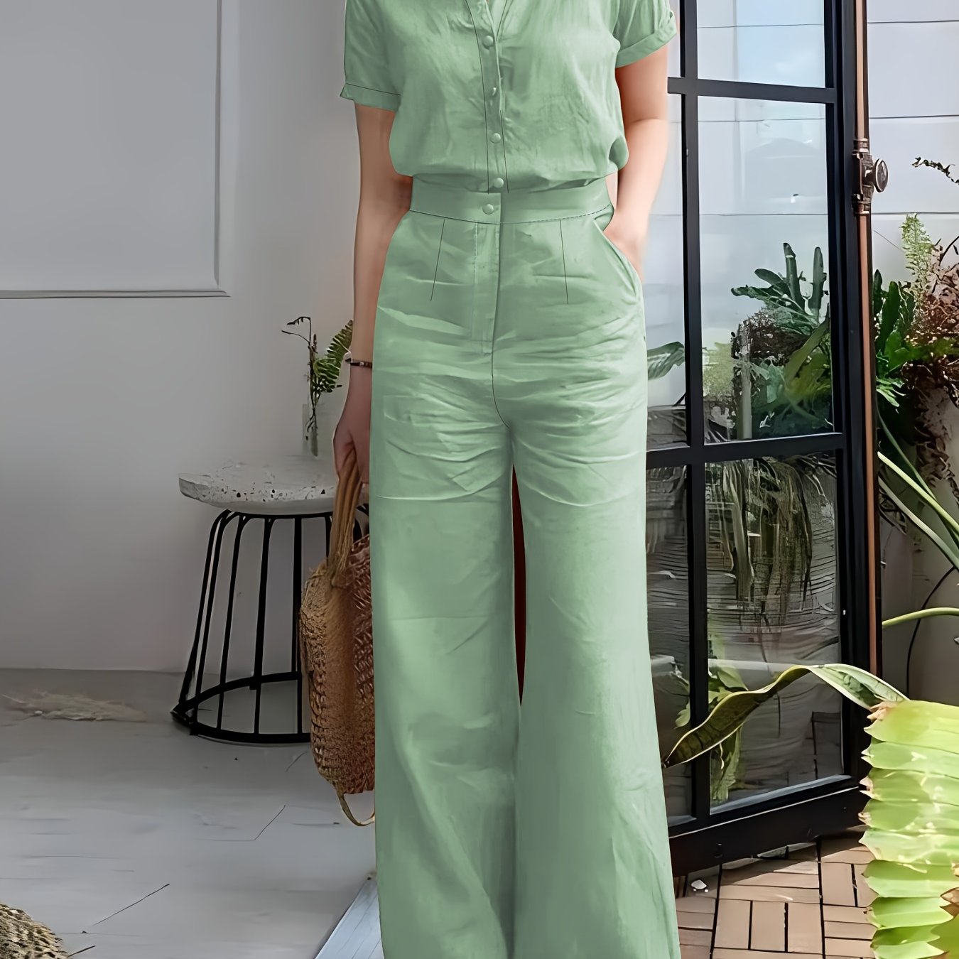 Short Sleeve Top & Pants Set