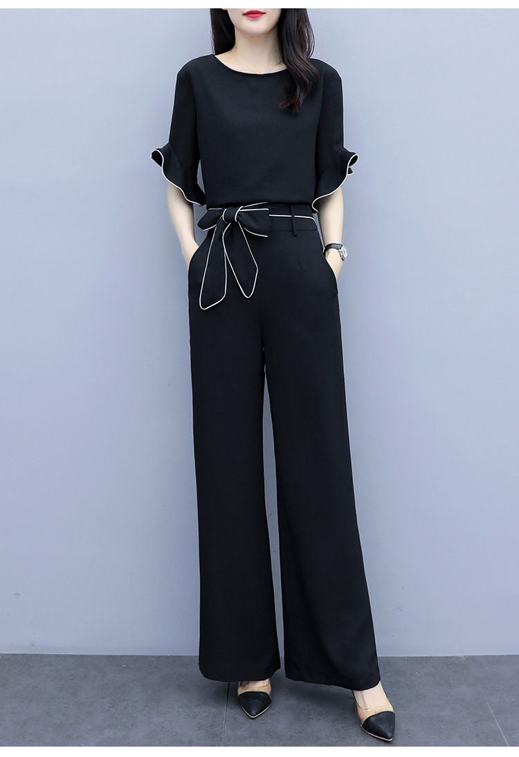 Chic Summer Wideleg Pant Suit