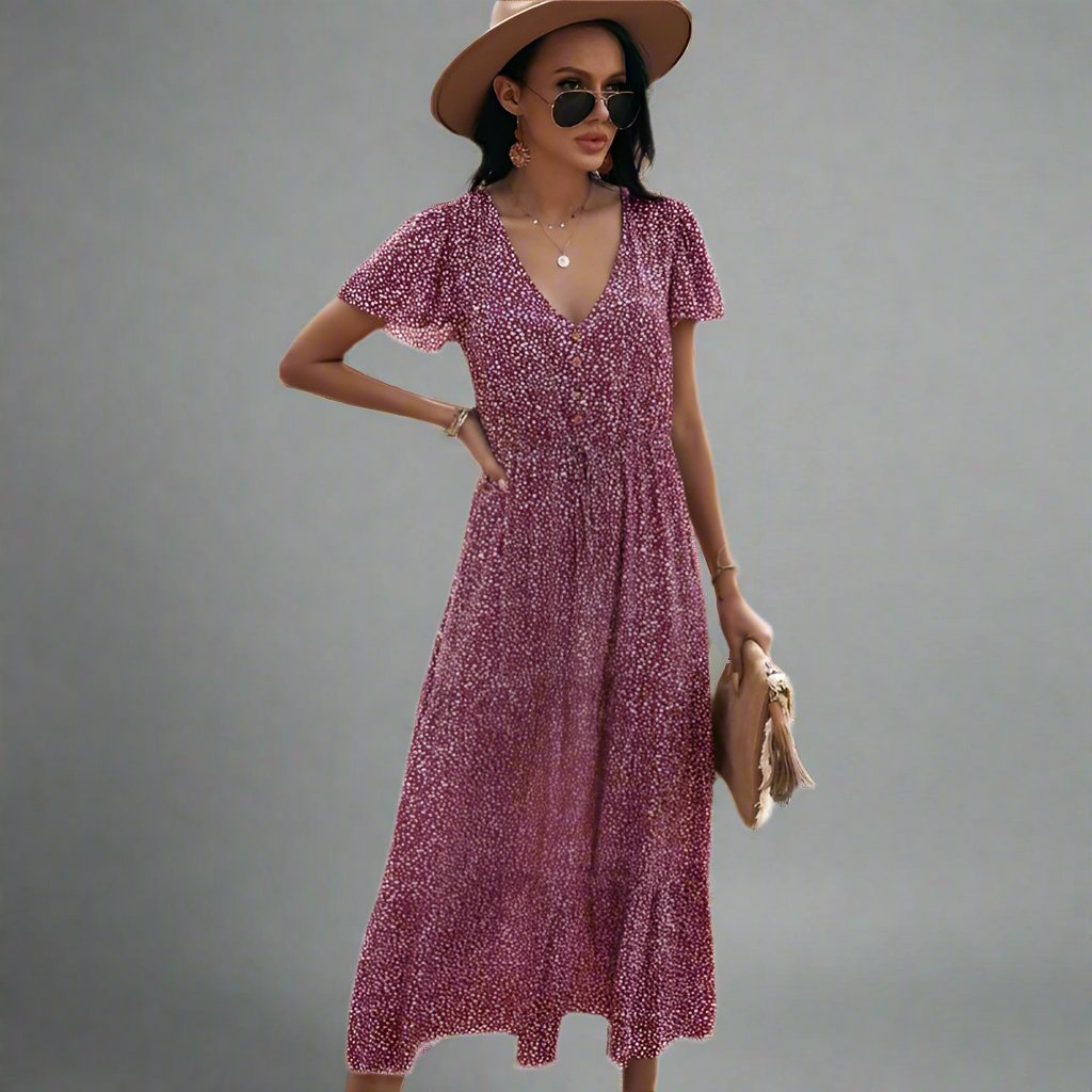 Chic Leopard Print Maxi Dress