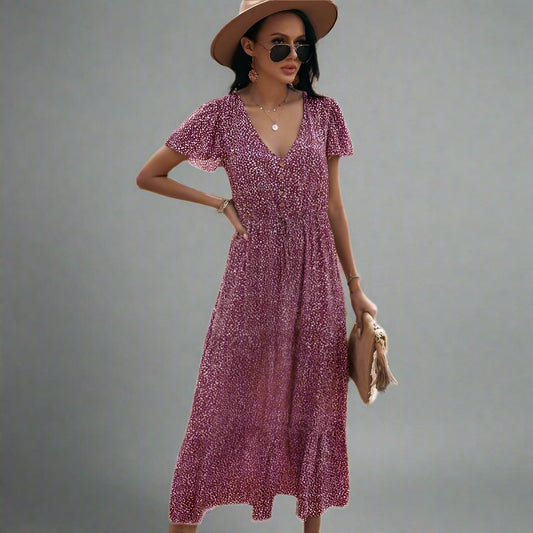 Chic Leopard Print Maxi Dress