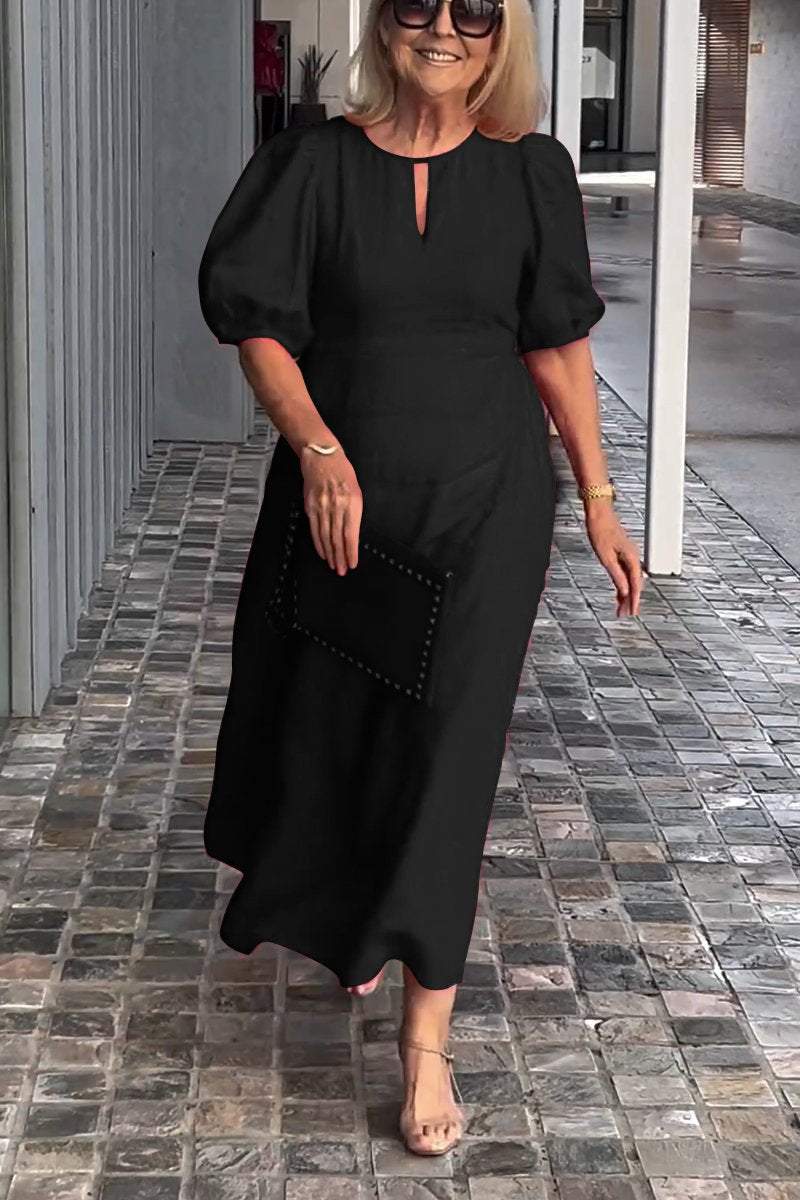 Eco Cotton Linen Midi Dress