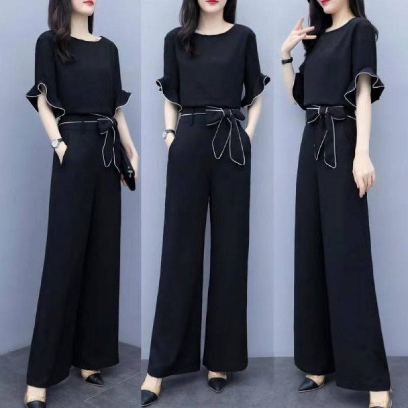 Chic Summer Wideleg Pant Suit