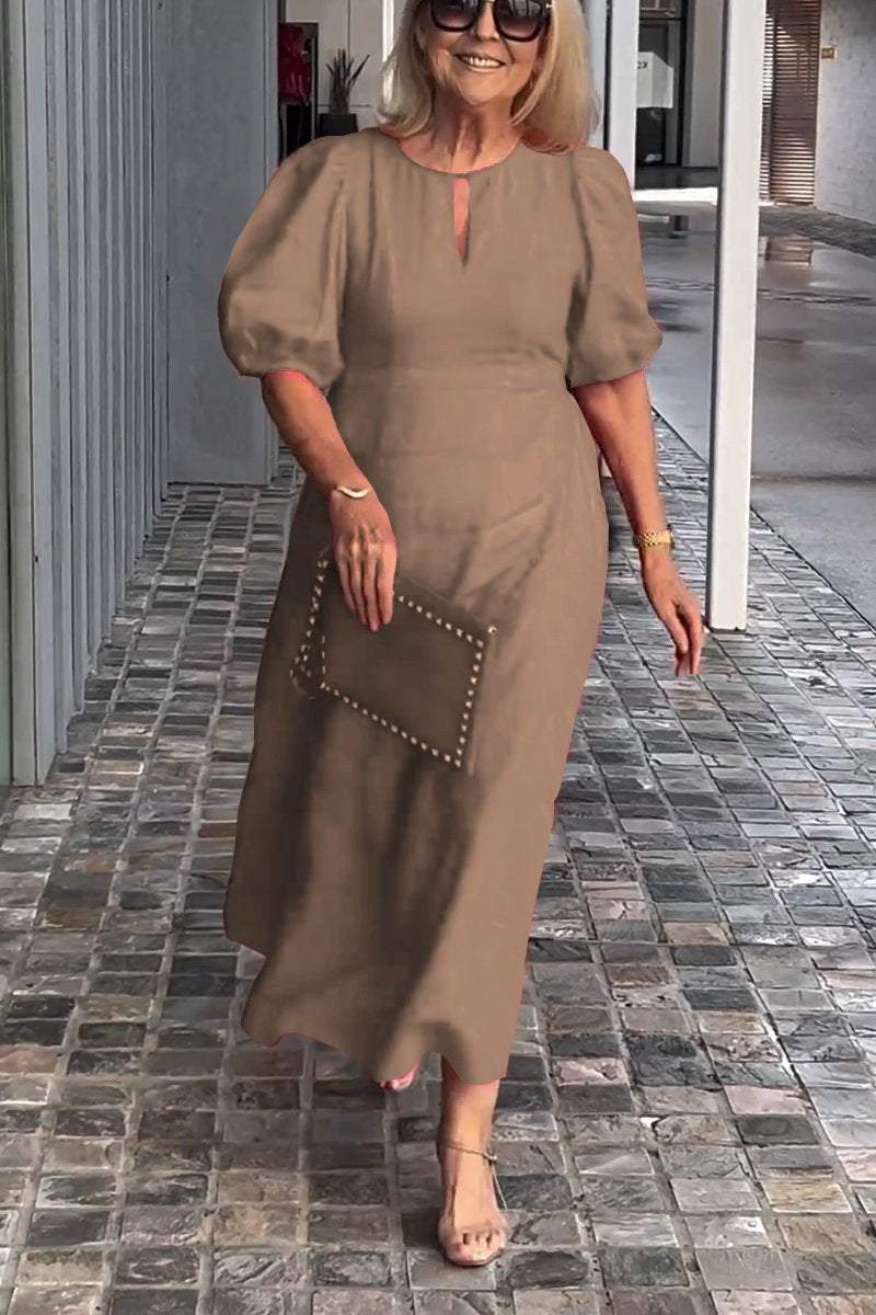 Eco Cotton Linen Midi Dress