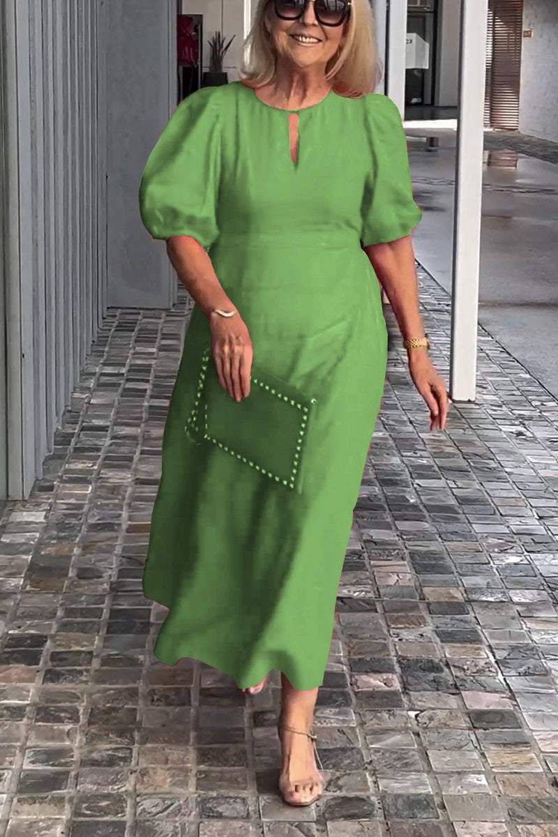 Eco Cotton Linen Midi Dress