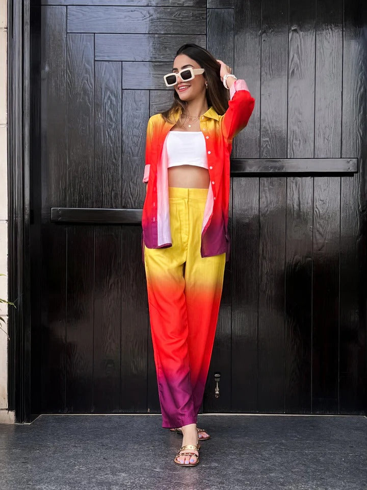 THE ALIA ENSEMBLE – TWO-PIECE SHADED COTTON LINEN SET