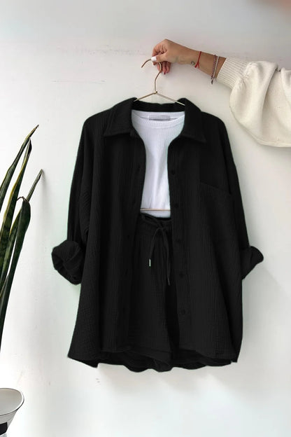 Midnight Charm – Transitional Style Two-Piece