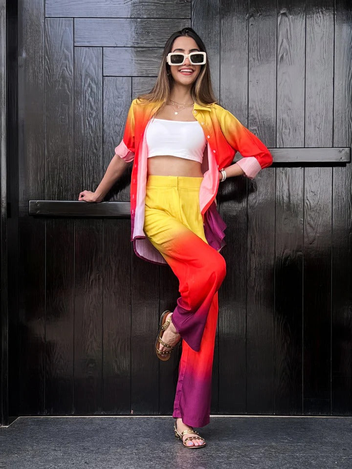 THE ALIA ENSEMBLE – TWO-PIECE SHADED COTTON LINEN SET