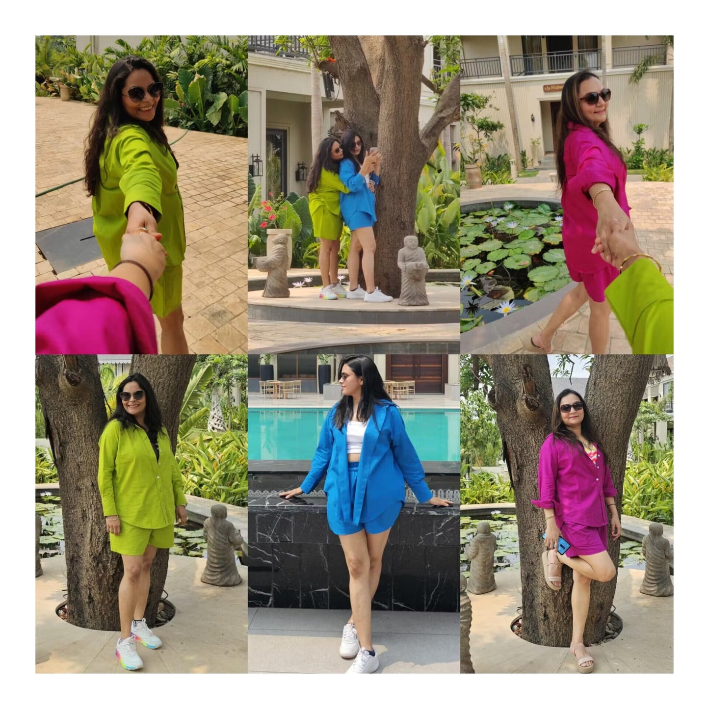 COTTON TWO-PIECE SHORTS AND SHIRT SET