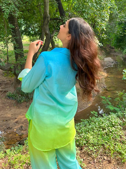 THE ALIA ENSEMBLE – TWO-PIECE SHADED COTTON LINEN SET