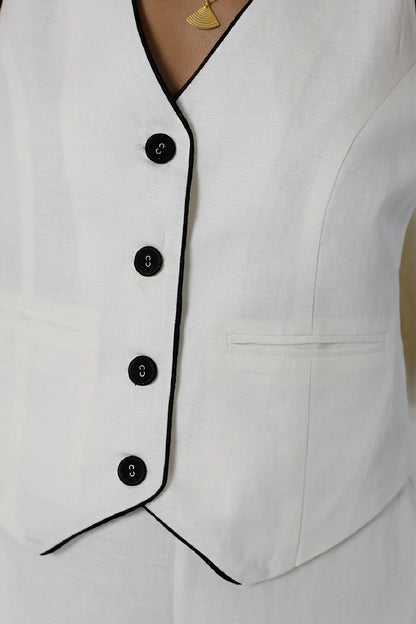 Monochrome Waistcoat – Fashion Forward Layering Piece