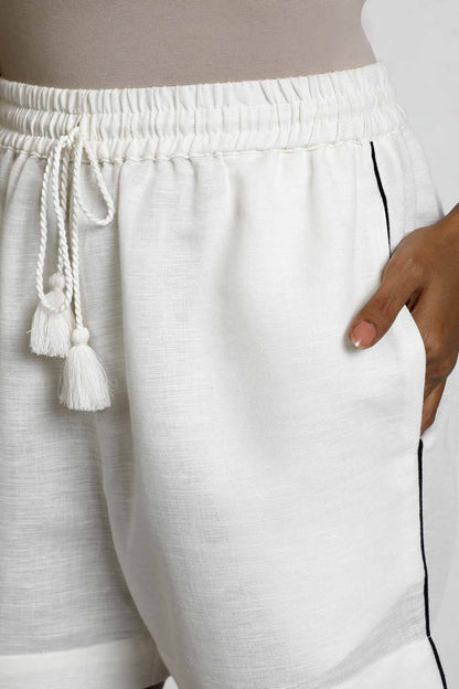 Monochrome Magic – Shiro Kuro Shorts & Shirt Co-Ord Set for Women