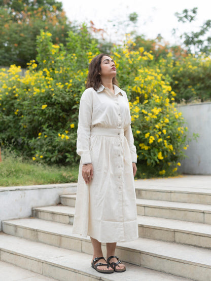 Tailored Calm – The Aara Shirt Dress