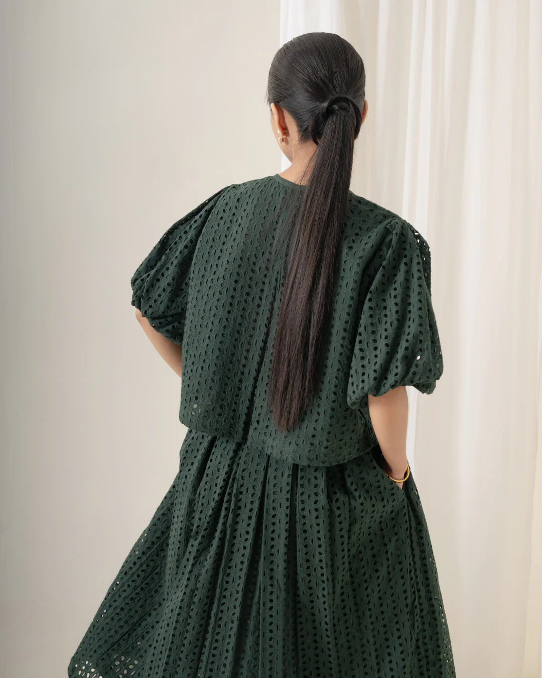 Forest Green Hakoba Co-Ord Set