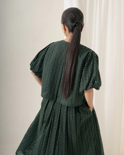 Forest Green Hakoba Co-Ord Set