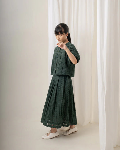Forest Green Hakoba Co-Ord Set