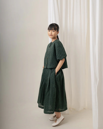 Forest Green Hakoba Co-Ord Set