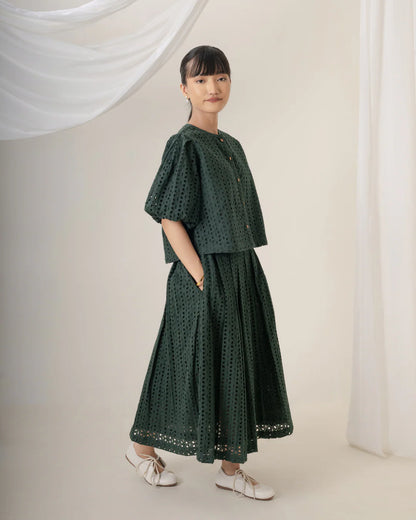 Forest Green Hakoba Co-Ord Set