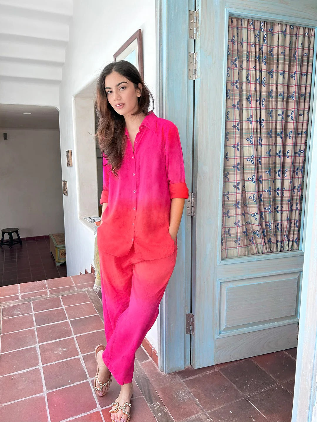 THE ALIA ENSEMBLE – TWO-PIECE SHADED COTTON LINEN SET