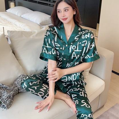 Luxury Ice Silk Pajamas
