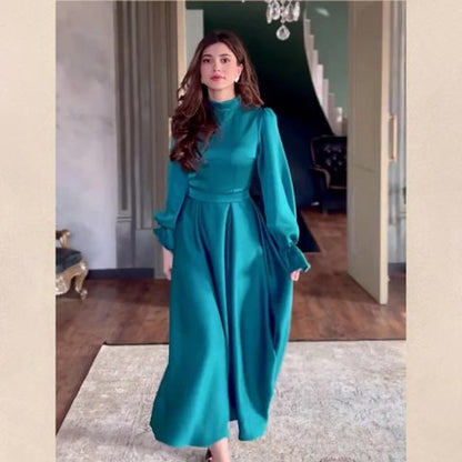 Elegant Ruffled Hepburn Dress