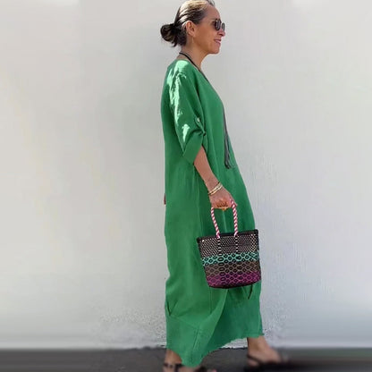 Elegant Patchwork Maxi Dress