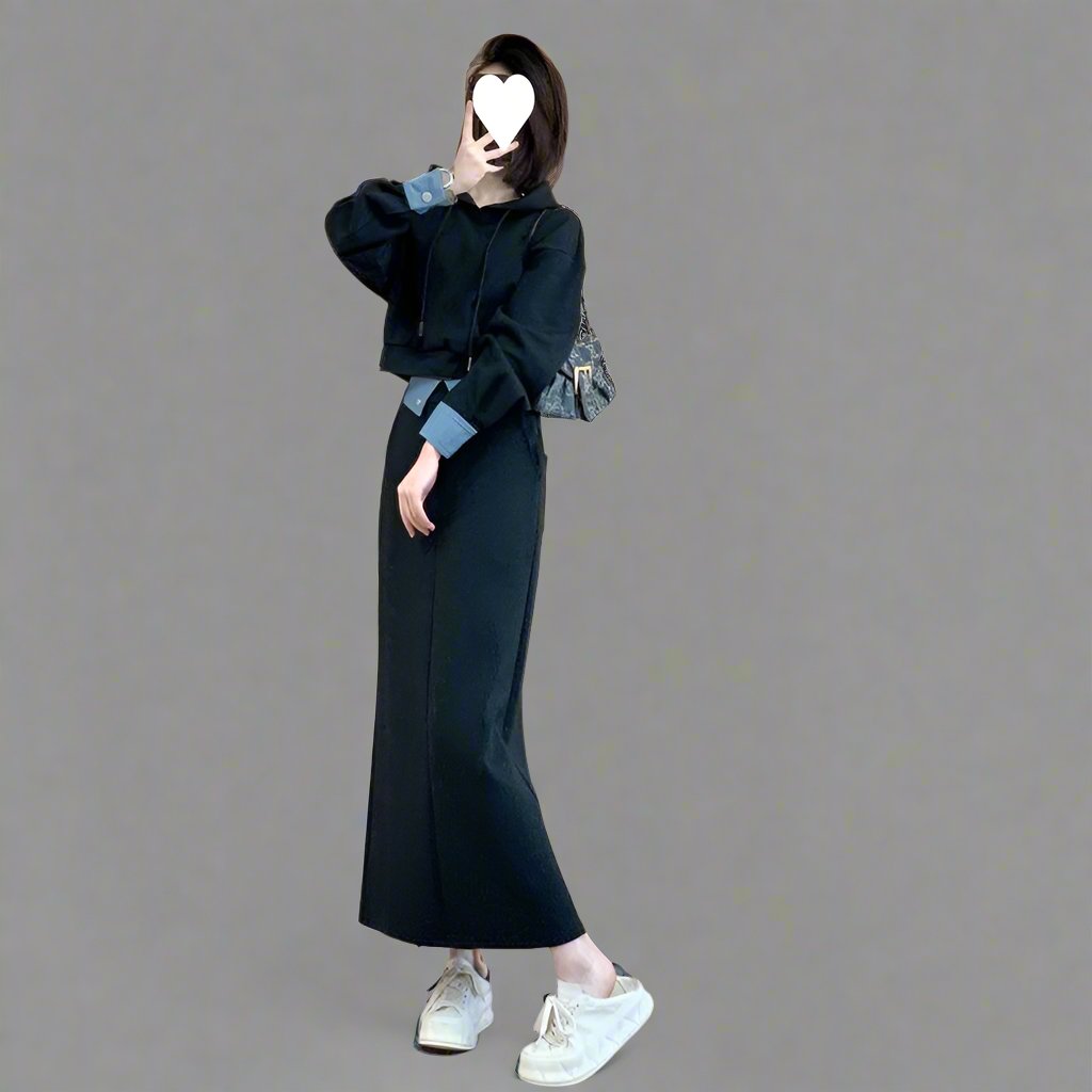 Elegant Plus Size Sweater Skirt Set