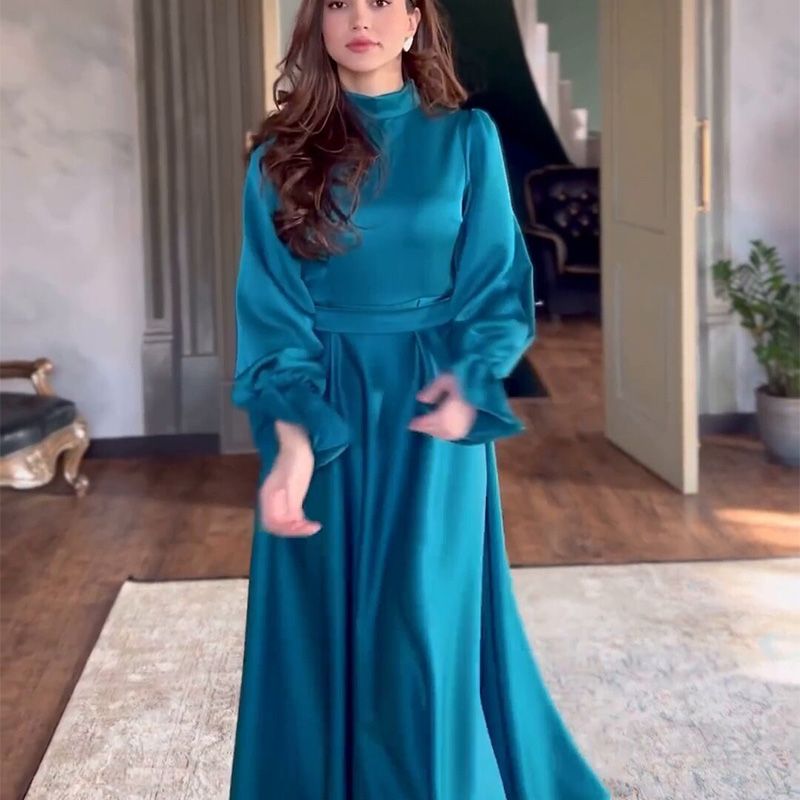 Elegant Ruffled Hepburn Dress