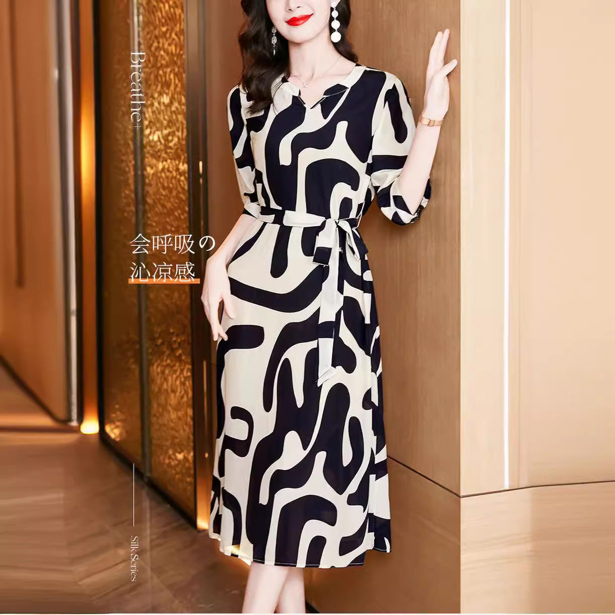 Elegant Parisian Midi Dress