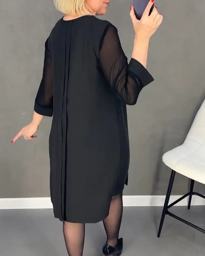 Elegant Mid-Sleeve Dress