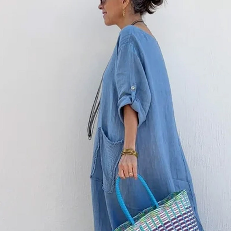 Elegant Patchwork Maxi Dress