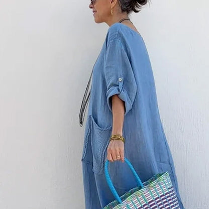 Elegant Patchwork Maxi Dress