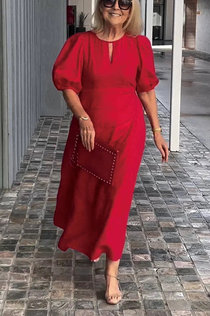 Eco Cotton Linen Midi Dress