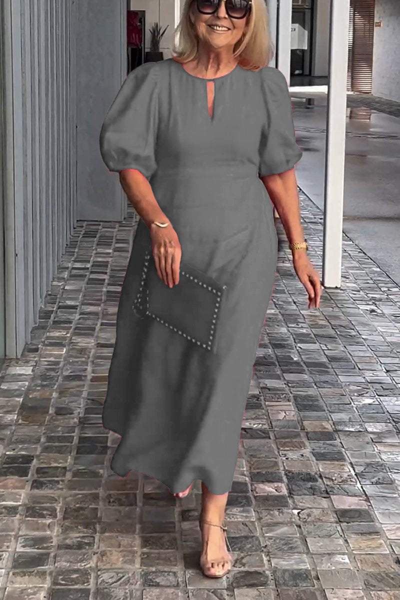 Eco Cotton Linen Midi Dress