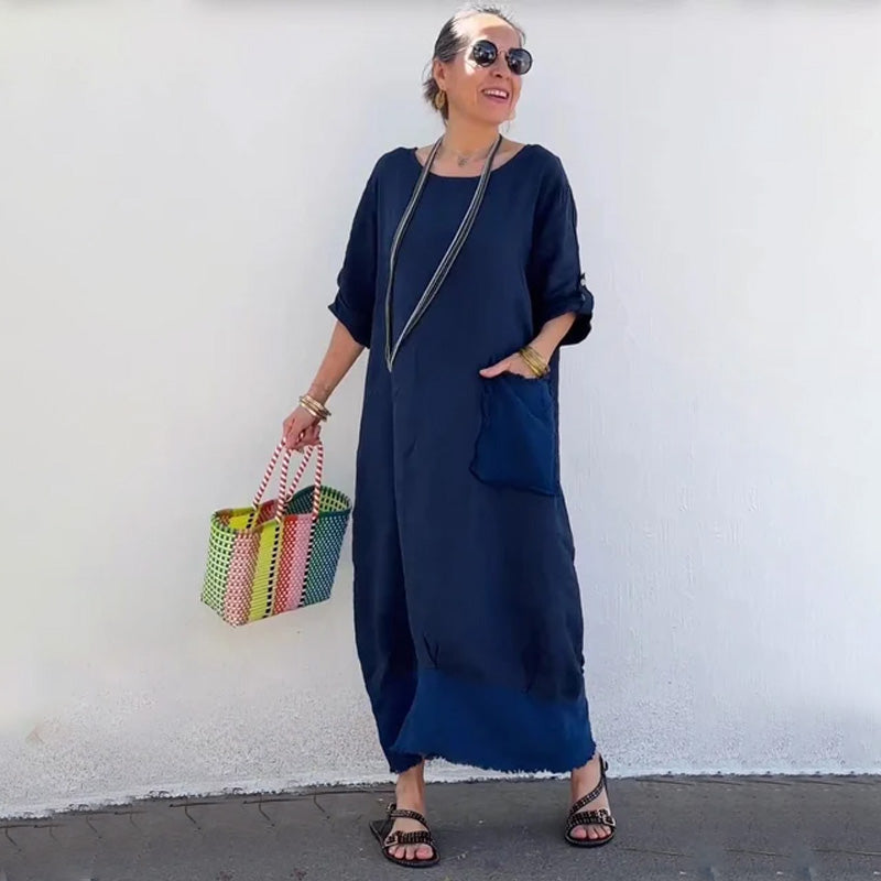 Elegant Patchwork Maxi Dress