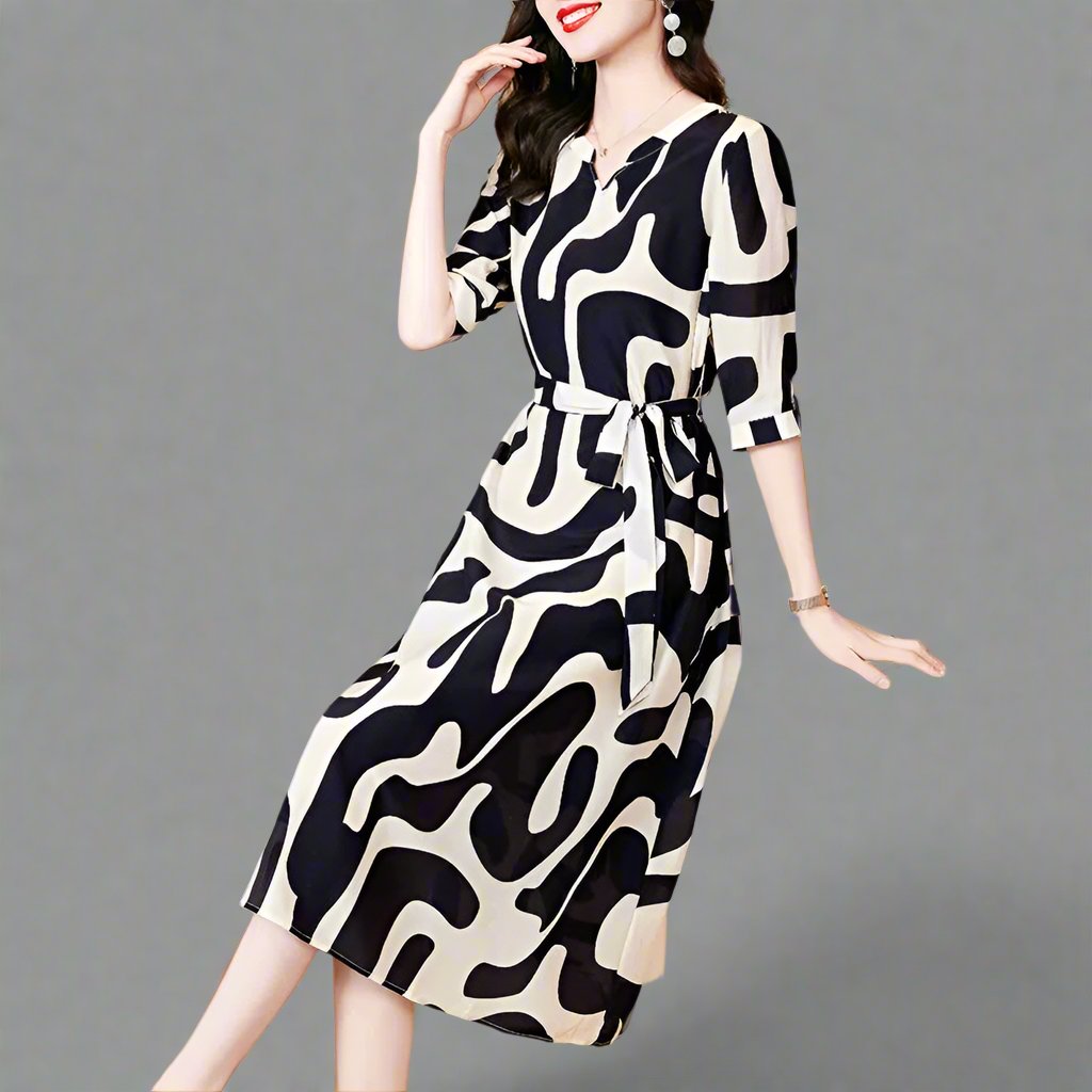 Elegant Parisian Midi Dress