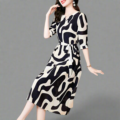 Elegant Parisian Midi Dress