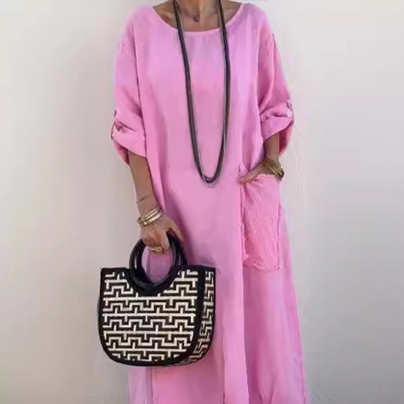 Elegant Patchwork Maxi Dress