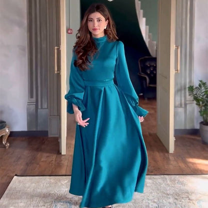 Elegant Ruffled Hepburn Dress