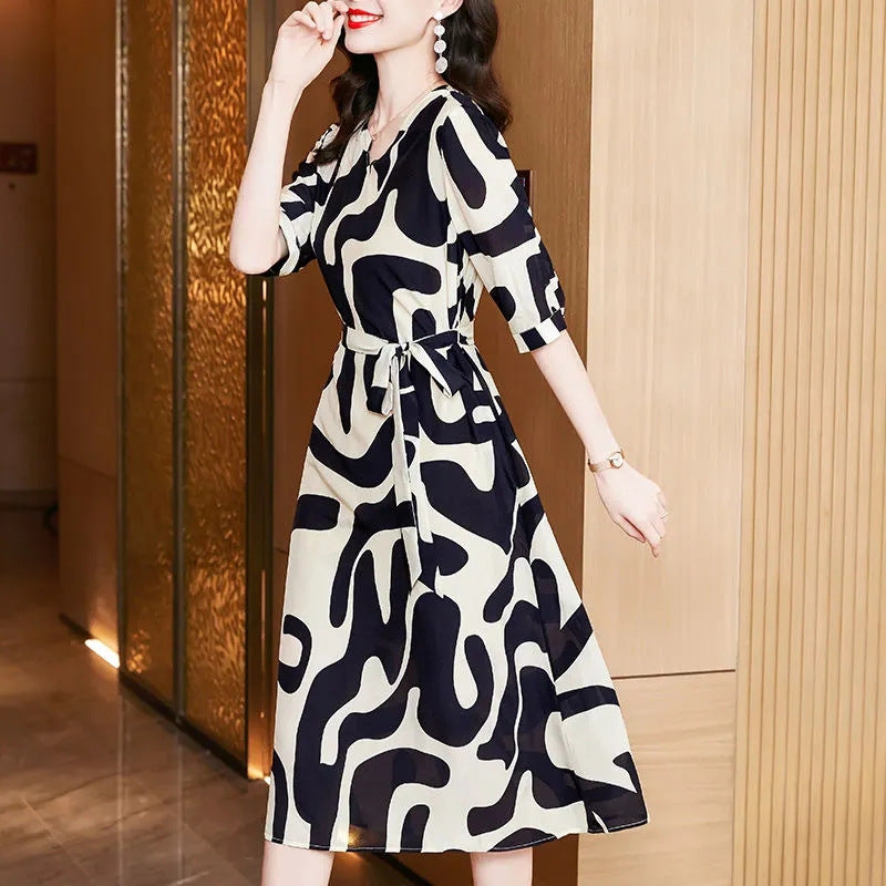 Elegant Parisian Midi Dress