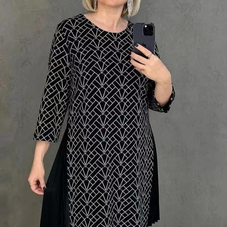 Striped Midi A-Line Dress