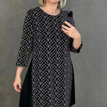 Striped Midi A-Line Dress