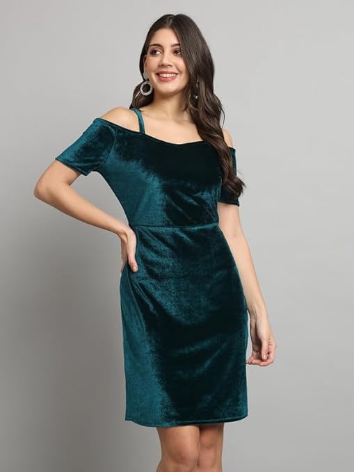 Enchanted Green Velvet Dress