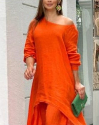 Chic Cotton-Linen Two-Piece Set