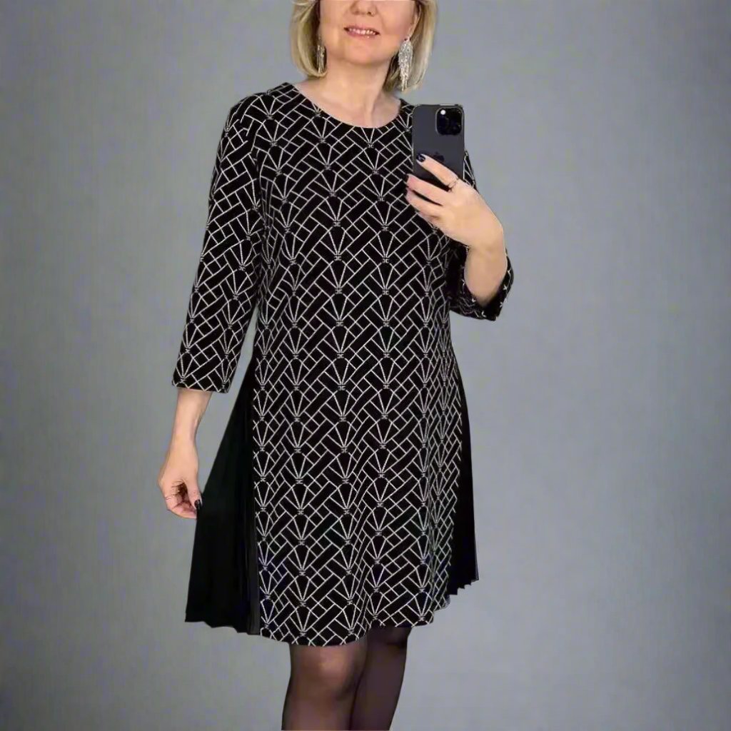 Striped Midi A-Line Dress